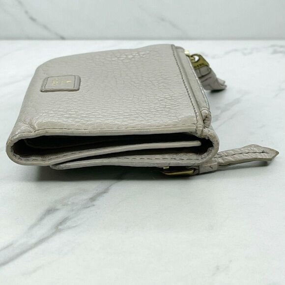 Fossil Gray Small Leather Wallet Billfold Card Holder Wallet Billfold - Picture 7 of 12